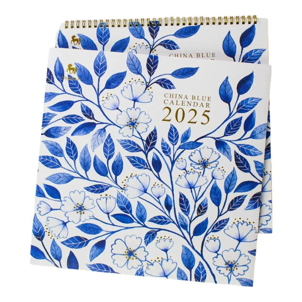 China Blue Wall 2025 Wall Calendar