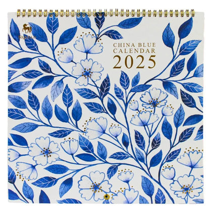 China Blue Wall 2025 Wall Calendar