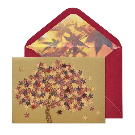 Vellum Japanese Maple Tree Blank Card