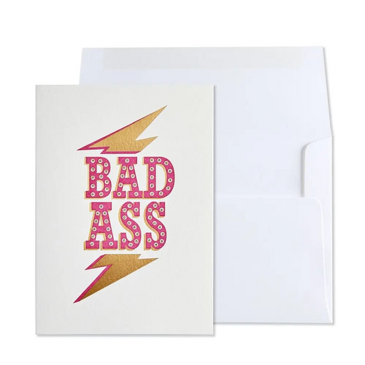 Bad Ass Lightning Bolt Greeting Card