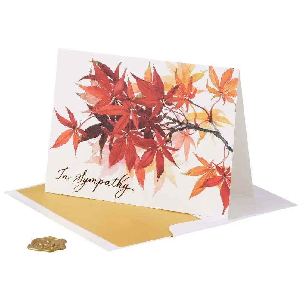 Leaves Sympathy Card