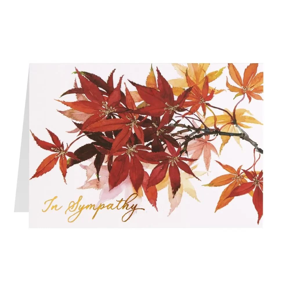 Leaves Sympathy Card