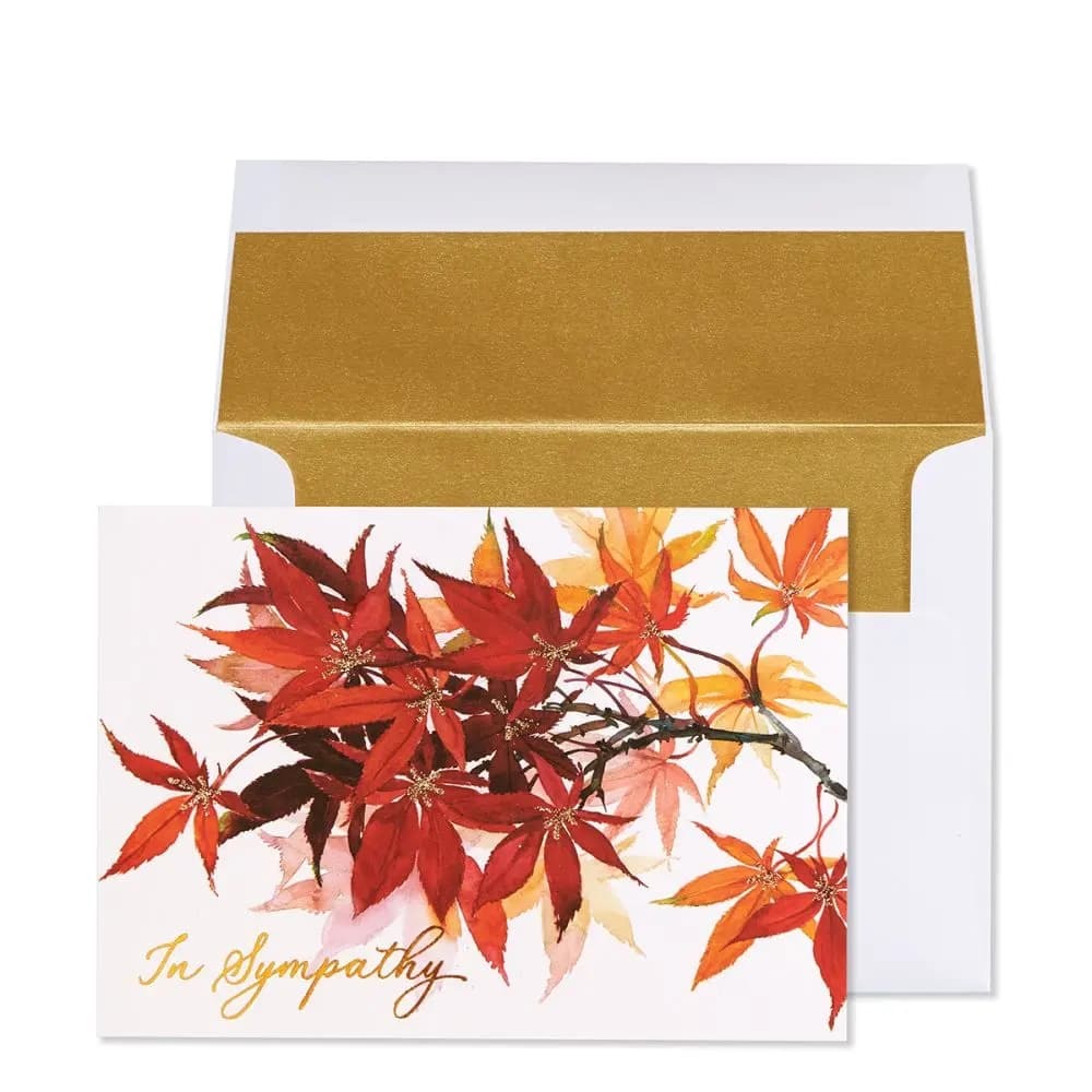 Leaves Sympathy Card