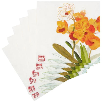 Exotic Orchids Cocktail Napkins - 20 Count