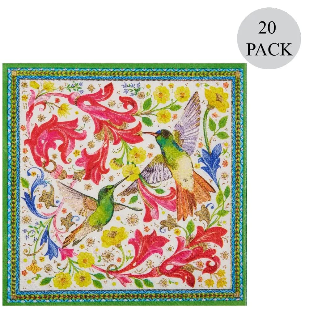 Beautiful Birds Cocktail Napkins - 20 Count