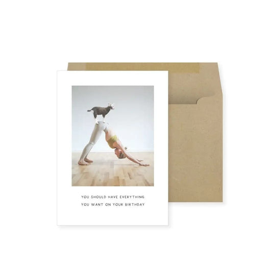 Goat Yoga Birthday Card