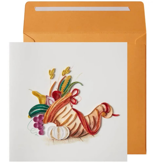 Quilled Cornucopia Thanksgiving Card