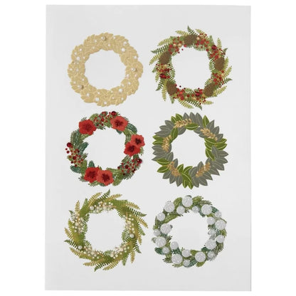 Six Wreaths Christmas Card