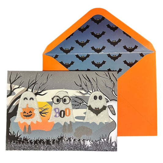 Ghost Finger Puppets Halloween Card