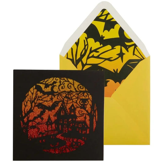 Laser Cut Haunted House Halloween Card