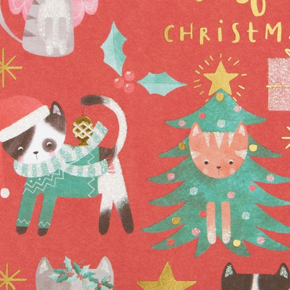 Christmas Kitties, Gifts, and Stocking Christmas Card