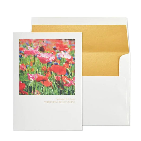 Poppies in Field Friendship Card