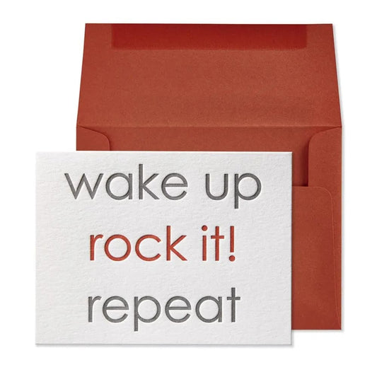 Wake Up Rock It Friendship Card