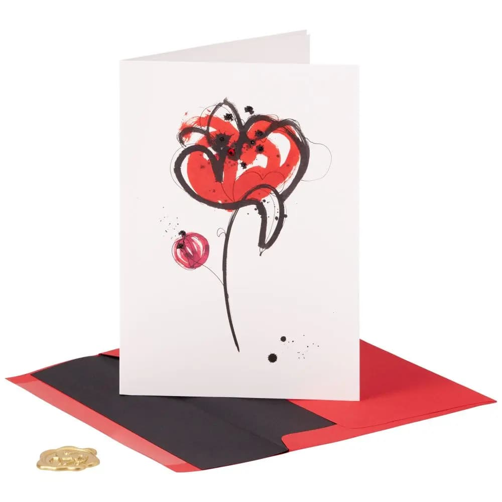 Red Poppy Card