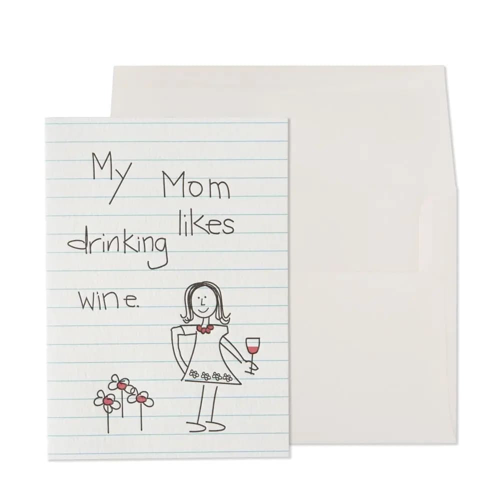 My Mom Likes Drinking Wine Mother's Day Card