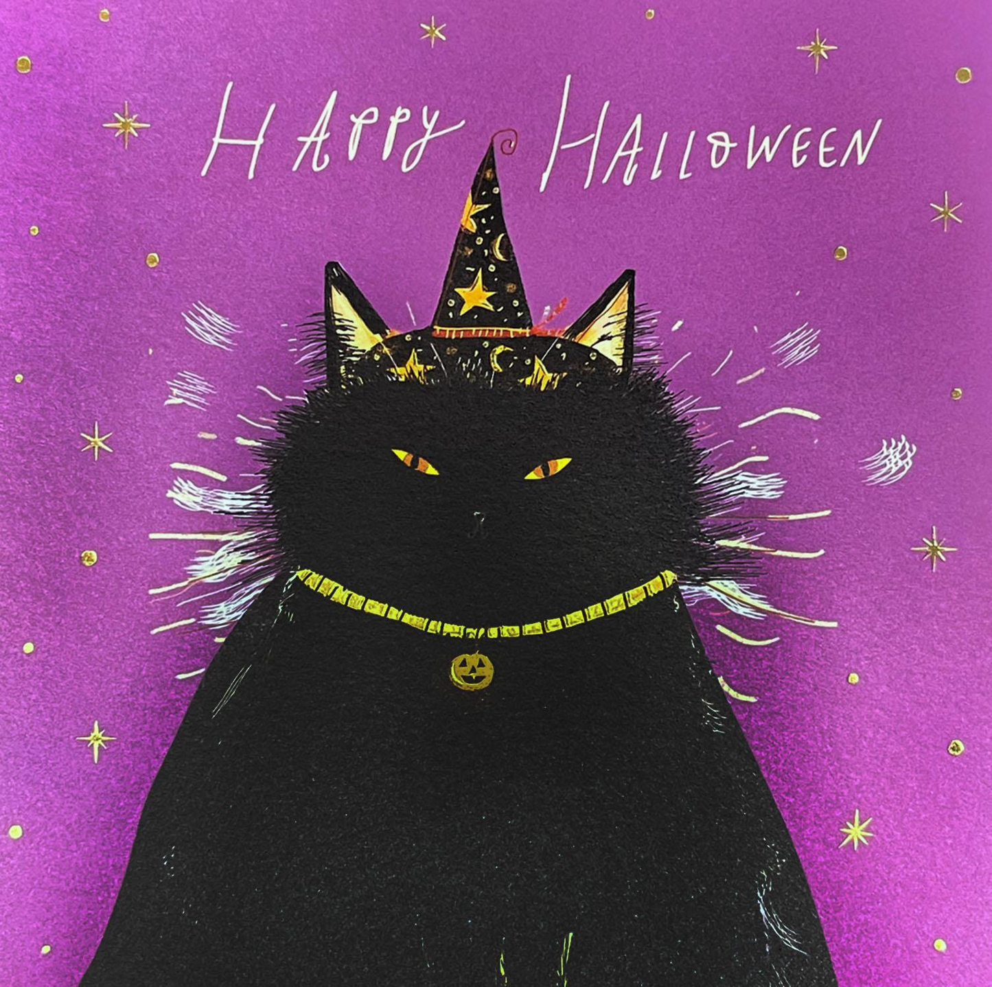 Black Cat Magic Halloween Card