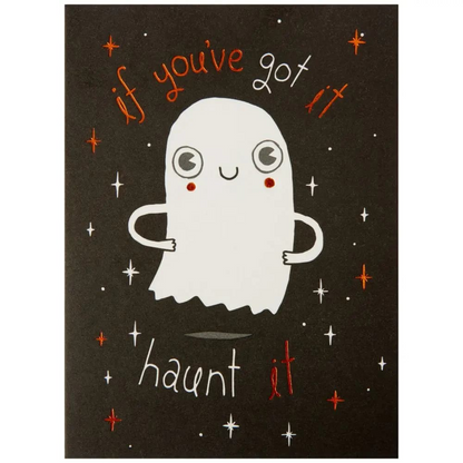 Haunt It Ghost Halloween Card