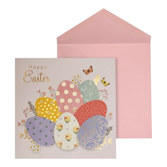 Patterned Eggs Easter Card