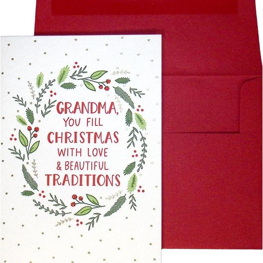 Grandma Wreath Christmas Card