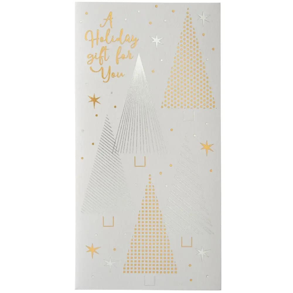 Silver and Gold Trees Christmas Card