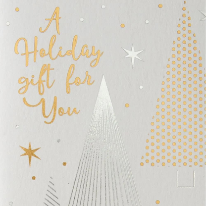 Silver and Gold Trees Christmas Card