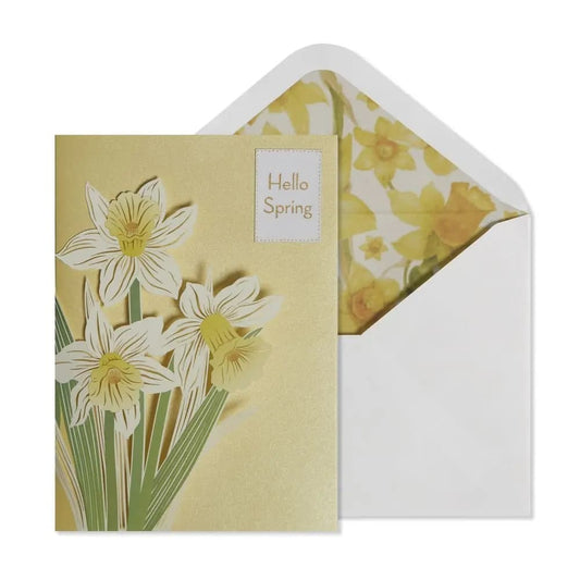 Laser Cut Daffodils Easter Card