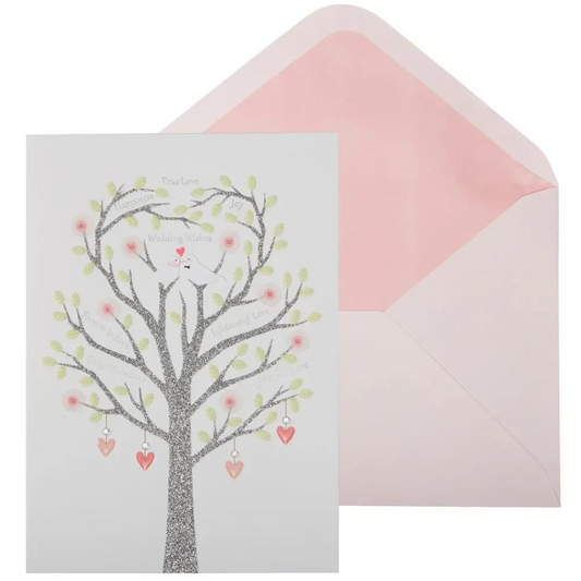 Two Birds In Tree Wedding Card