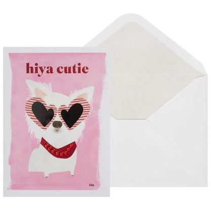 Cute Dog in Sunglasses Valentine's Day Card