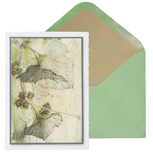 Etching Look Leaves Sympathy Card