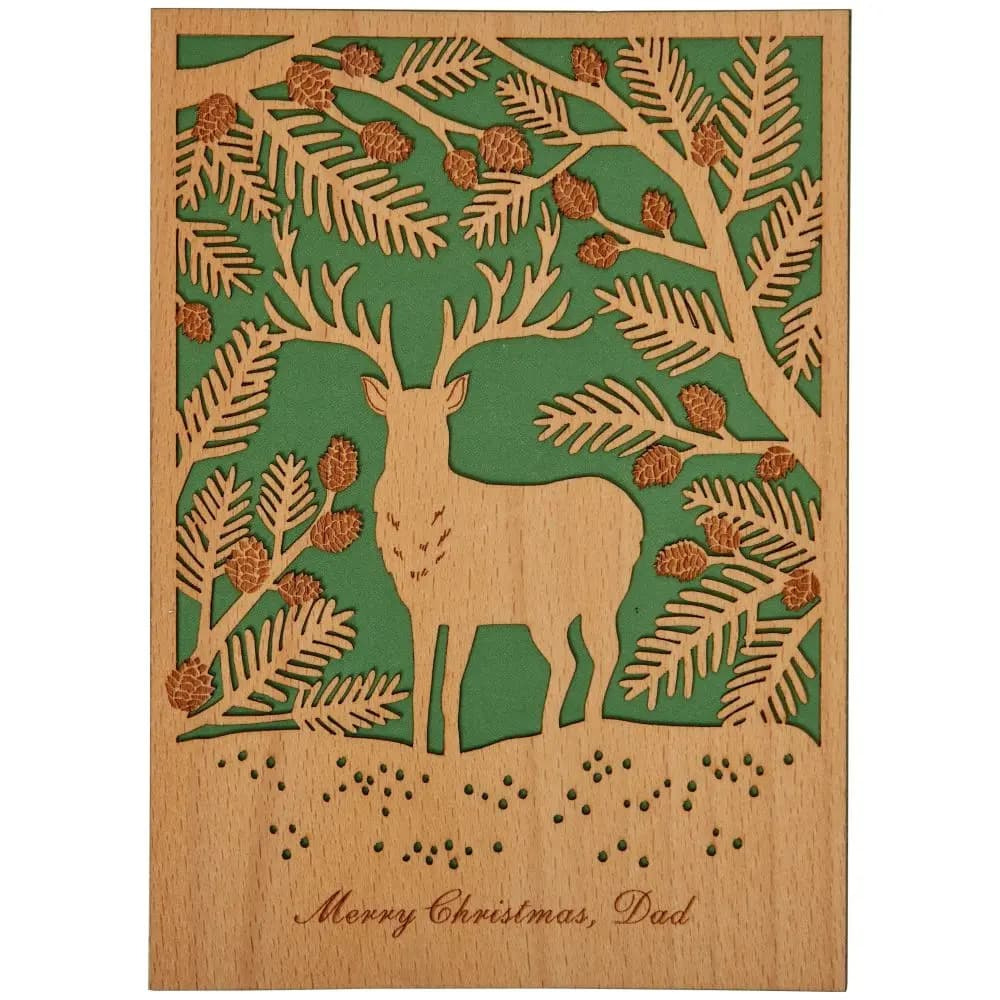 Lasercut Deer Christmas Card