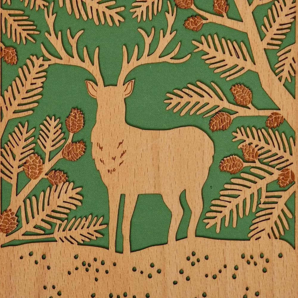 Lasercut Deer Christmas Card