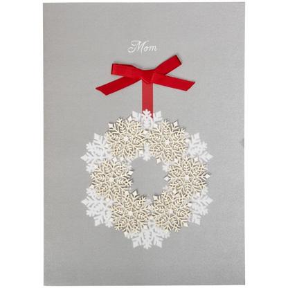 Snowflake Wreath Christmas Card