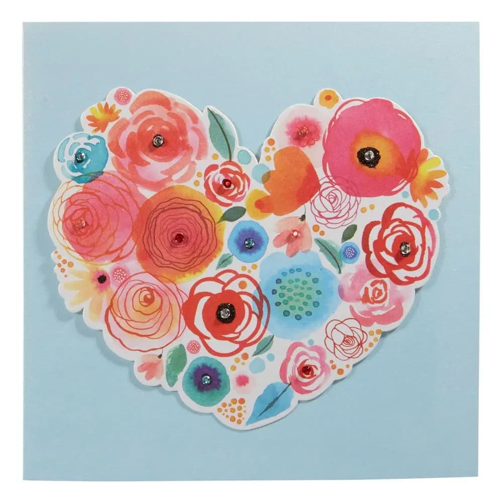 Flower Heart Mother's Day Card