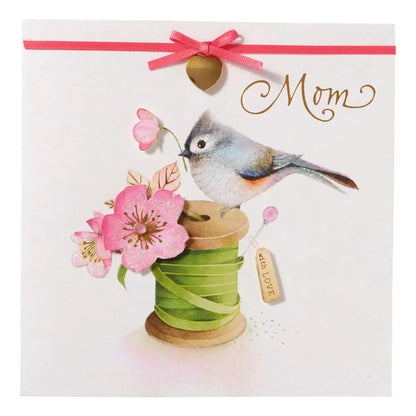 Bird On Spool Mother's Day Card