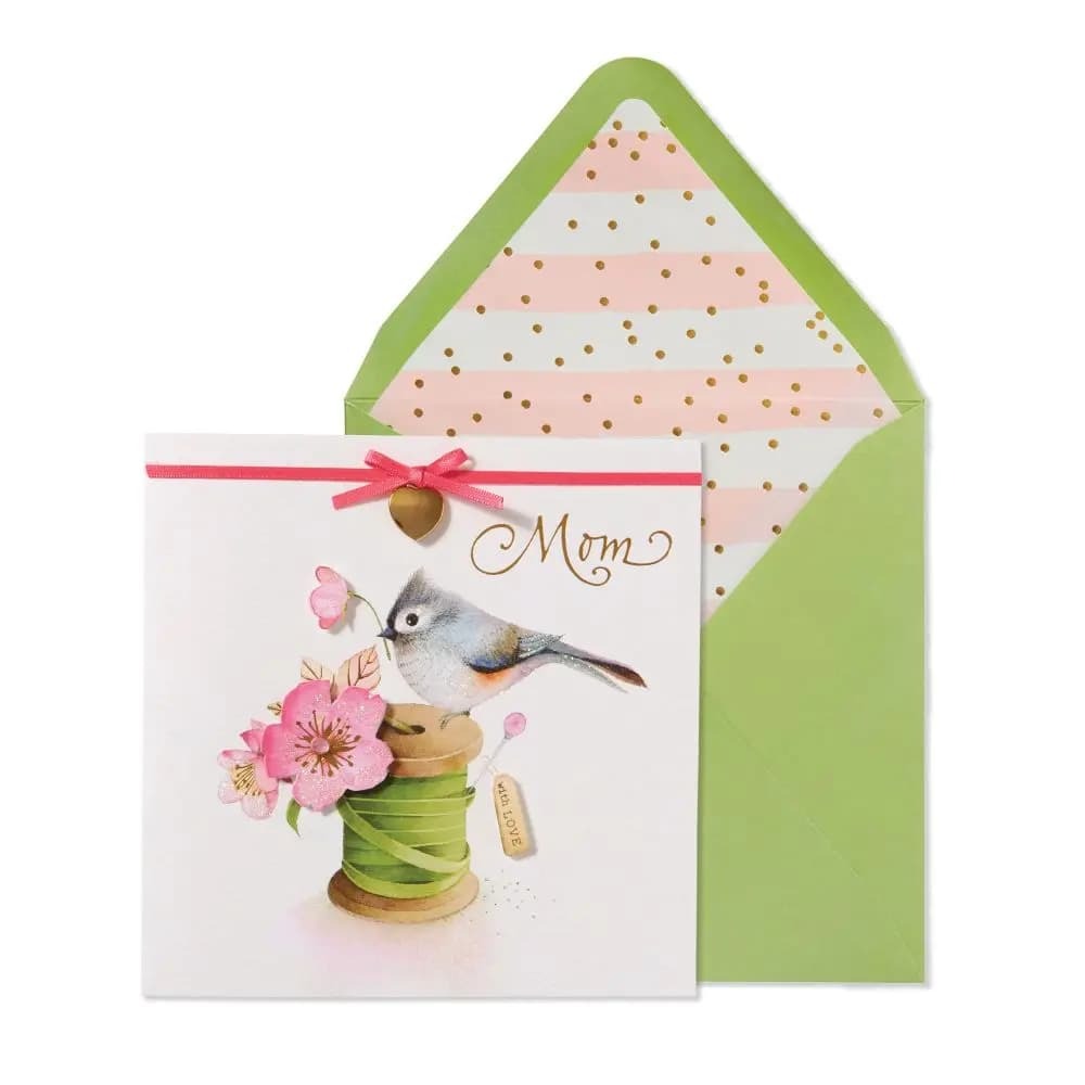 Bird On Spool Mother's Day Card