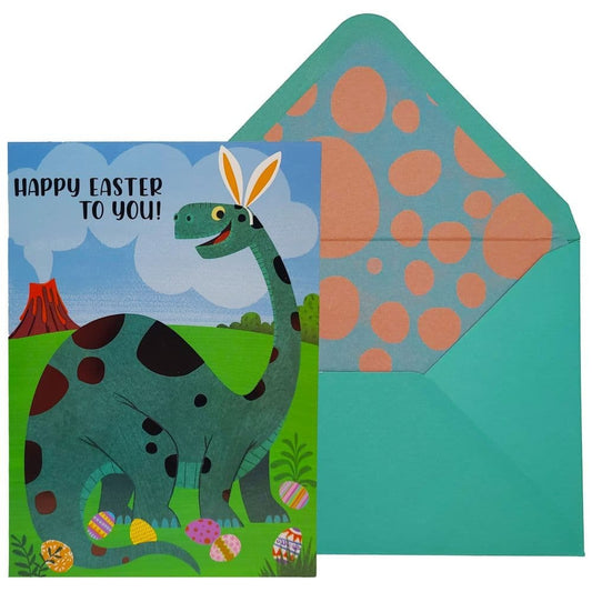 Dino with Bunny Ears Easter Card