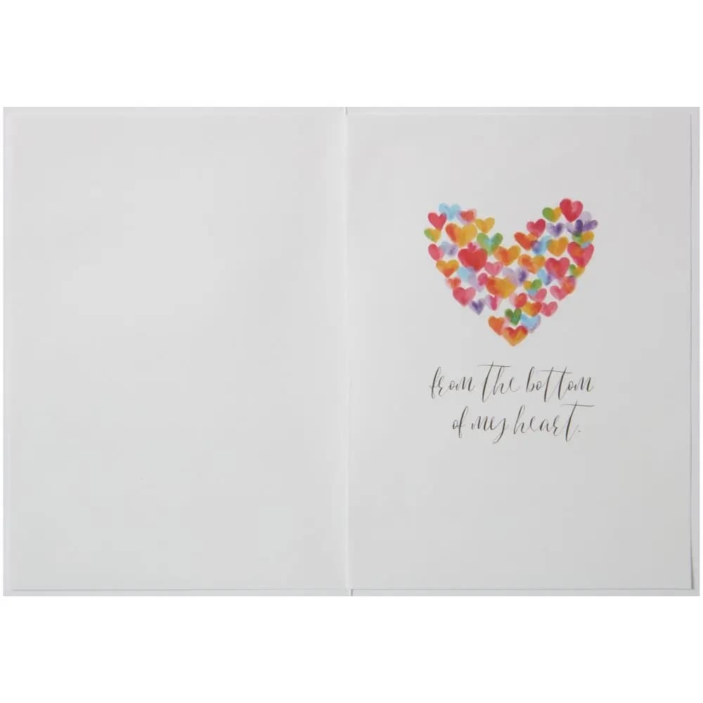 Rainbow Heart Thank You Card