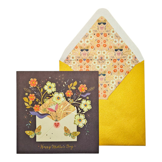 Envelope with Flowers Mother's Day Card