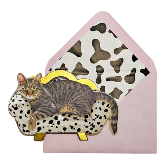 Cat on Chaise Mother's Day Card