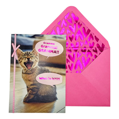 Kitten Yelling Grandma Mother's Day Card