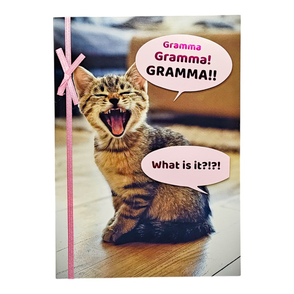 Kitten Yelling Grandma Mother's Day Card