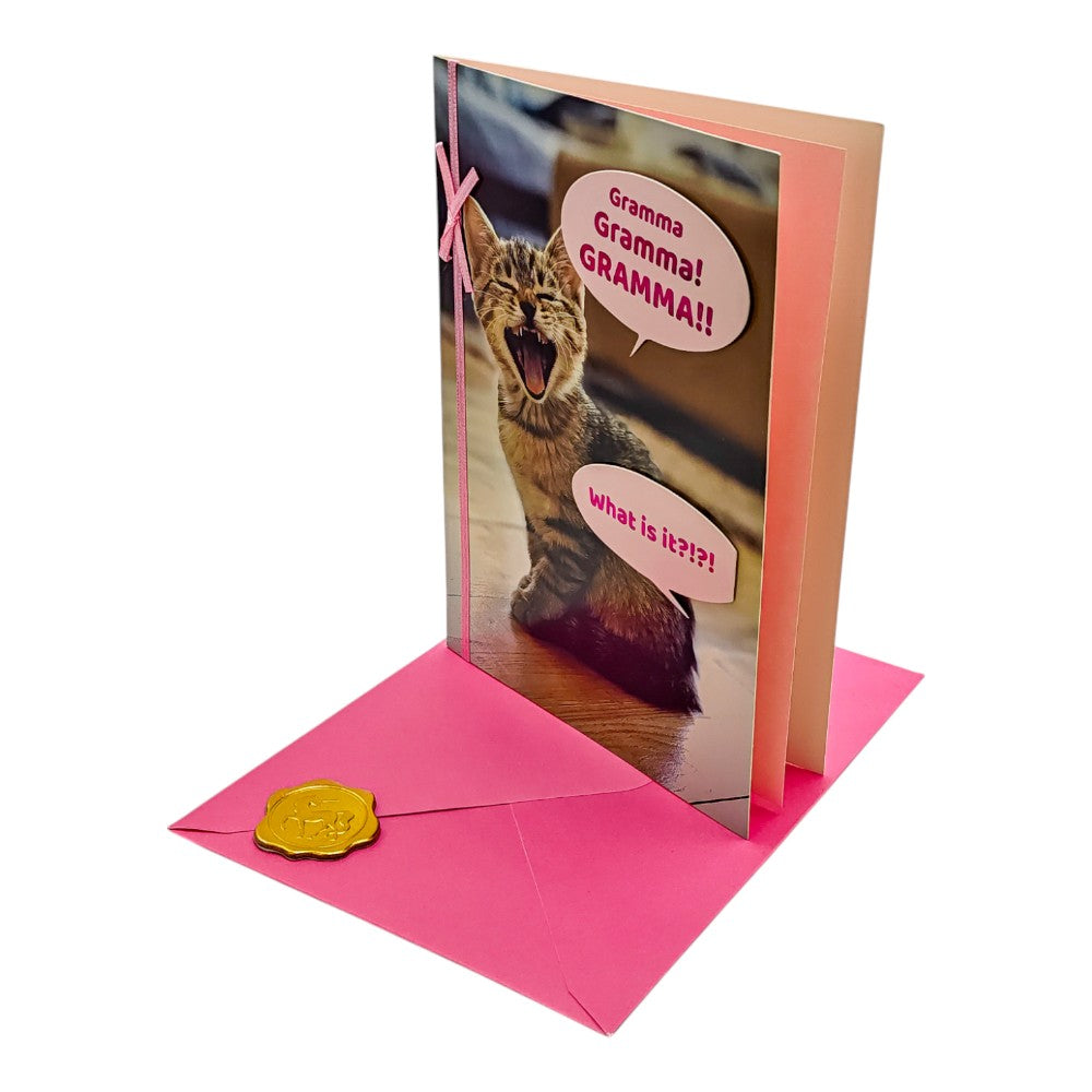 Kitten Yelling Grandma Mother's Day Card