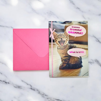 Kitten Yelling Grandma Mother's Day Card