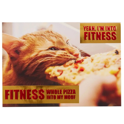 Pizza Cat Friendship Card