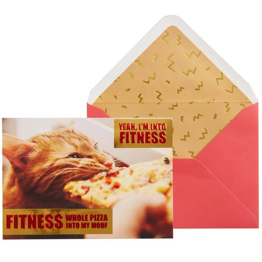 Pizza Cat Friendship Card