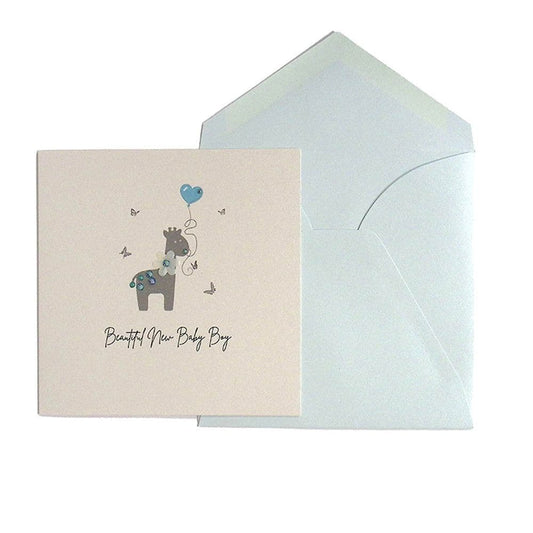 Beautiful Boy Baby Congratulations Card