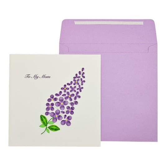 Quilled Purple Bouquet Mothers Day Card