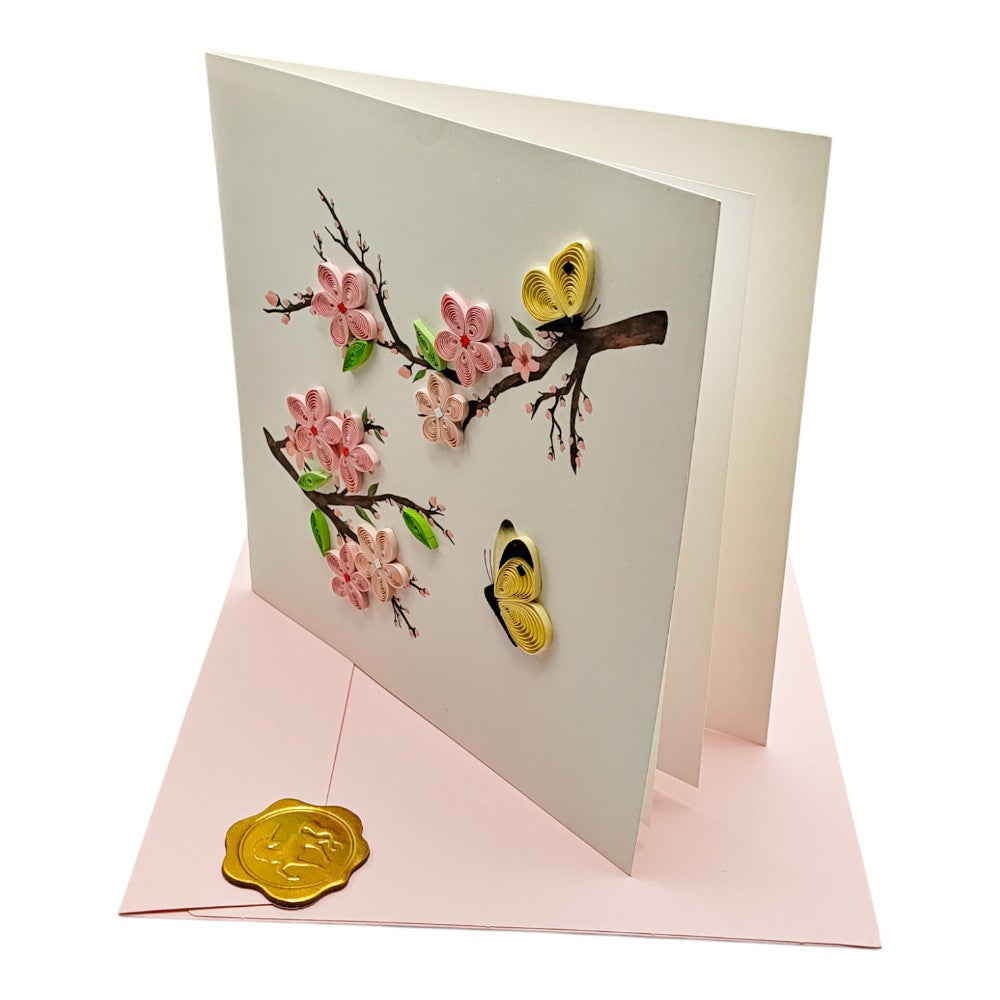 Quilled Cherry Blossoms Mother's Day Card