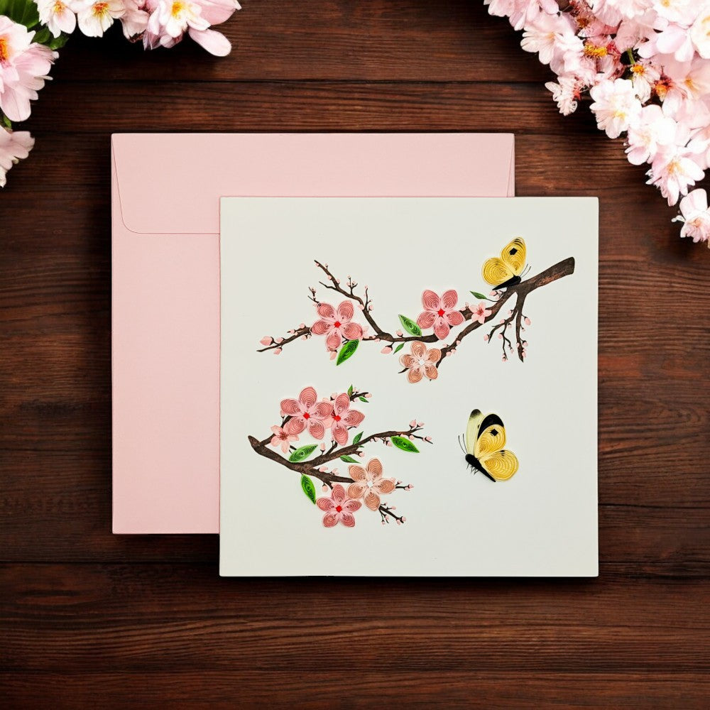 Quilled Cherry Blossoms Mother's Day Card