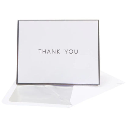 Silver Thank You Boxed Note Card